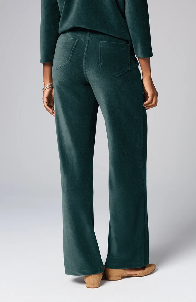 pure jill corded-velour wide-leg pants
