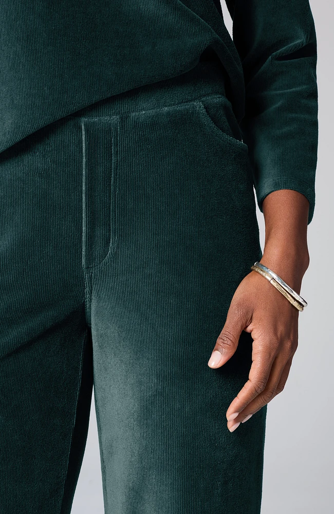 pure jill corded-velour wide-leg pants