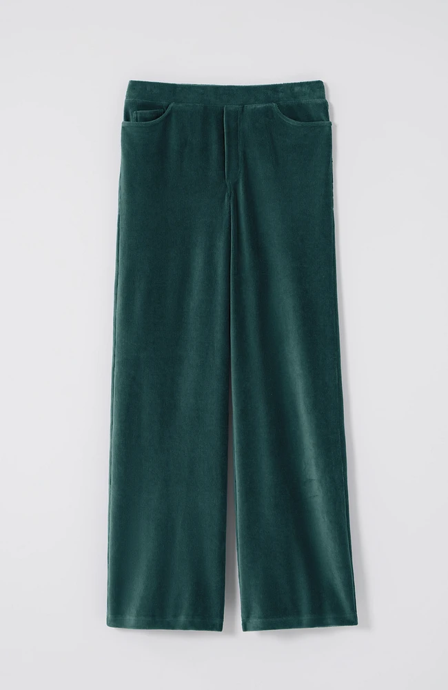 pure jill corded-velour wide-leg pants