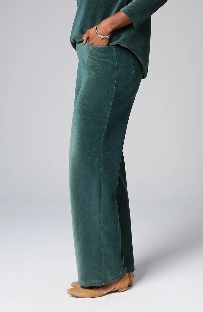 pure jill corded-velour wide-leg pants