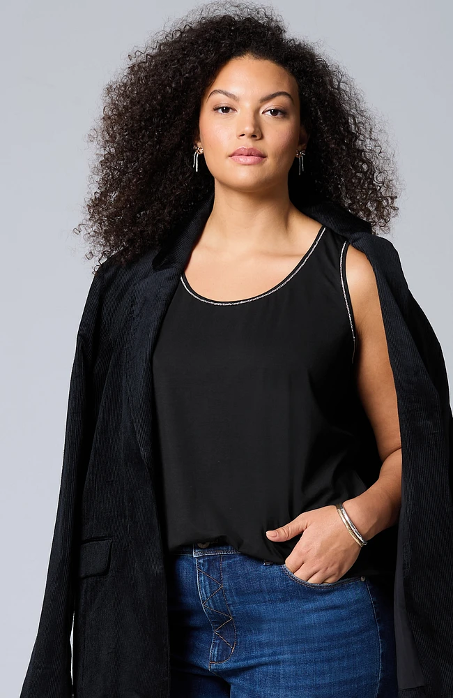 beaded-trim tank