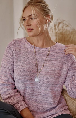 pure jill space-dyed textured sweater
