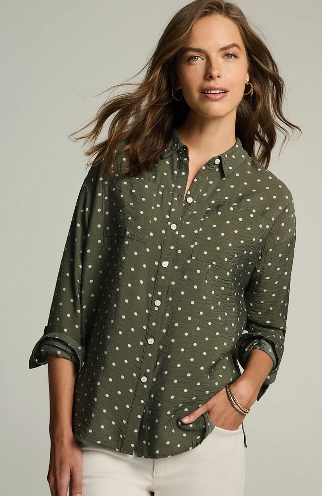 textured utility shirt