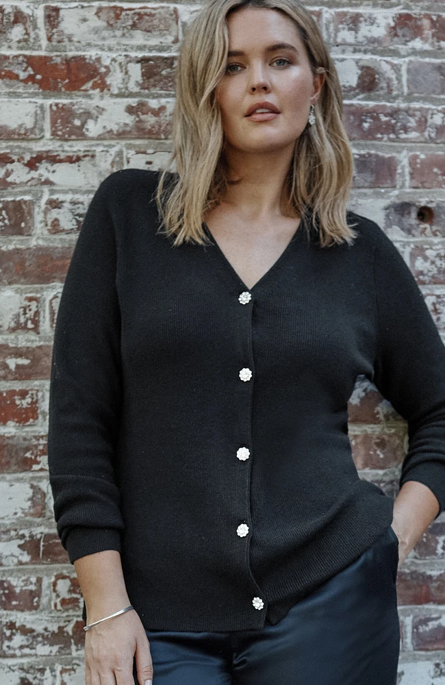 bejeweled textured cardi