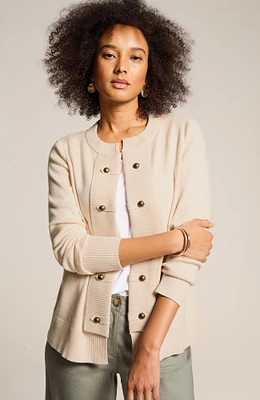 button-detailed sweater-jacket