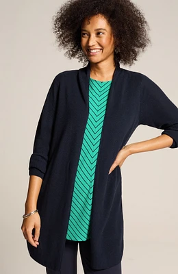 wearever lightweight shawl-collared cardi