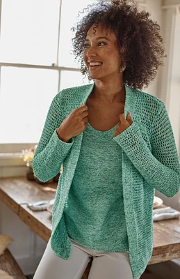 wearever spray-dyed textured cardi