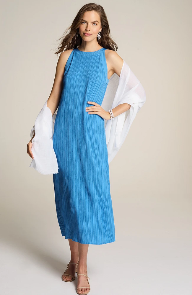 wearever crinkle-textured maxi dress
