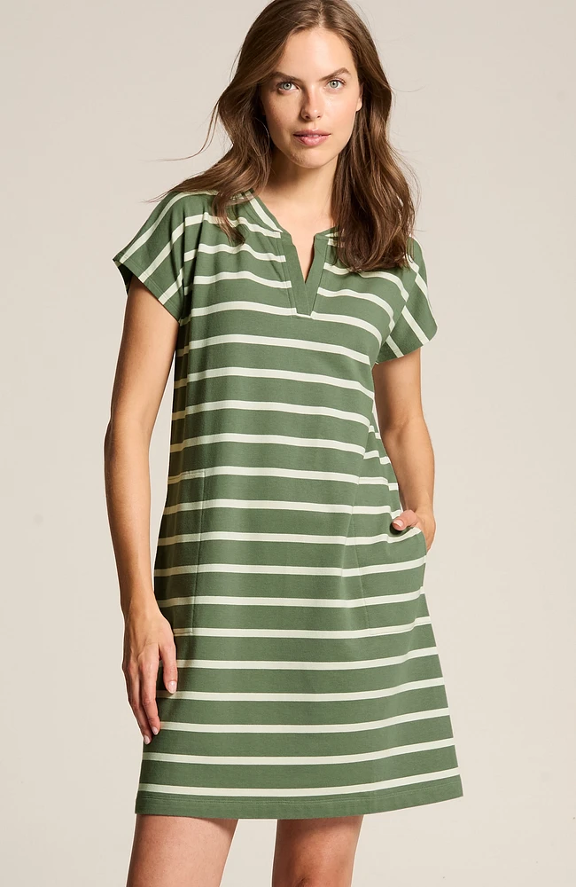 fit french terry t-shirt dress