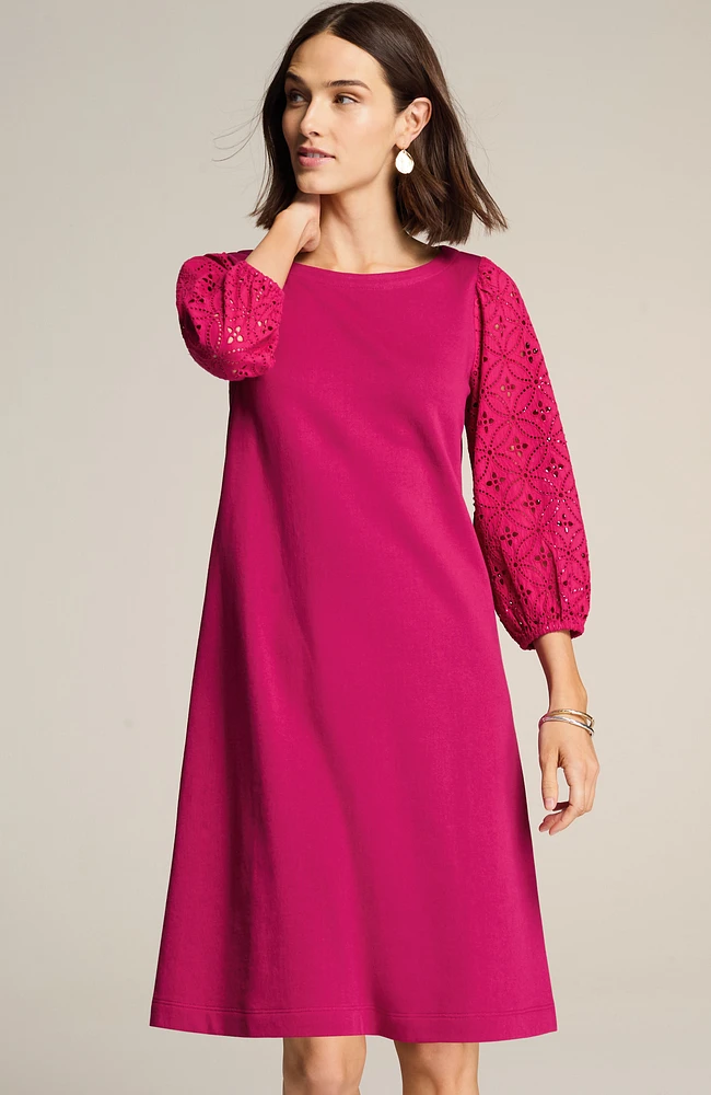 knit & eyelet dress