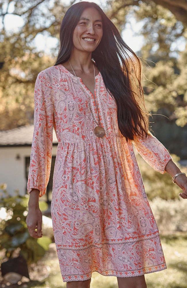 a-line peasant dress