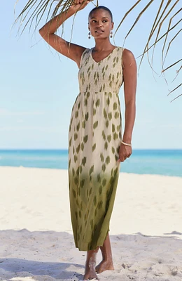 pure jill dip-dyed ikat dress