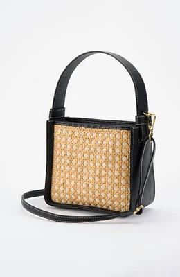 bamboo & leather mini bag