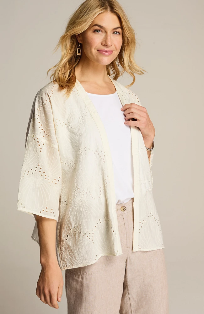 breezy eyelet jacket