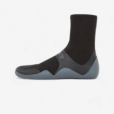 500 Ankle boot surfing Booties 3 mm neoprene zip - Black/Grey
