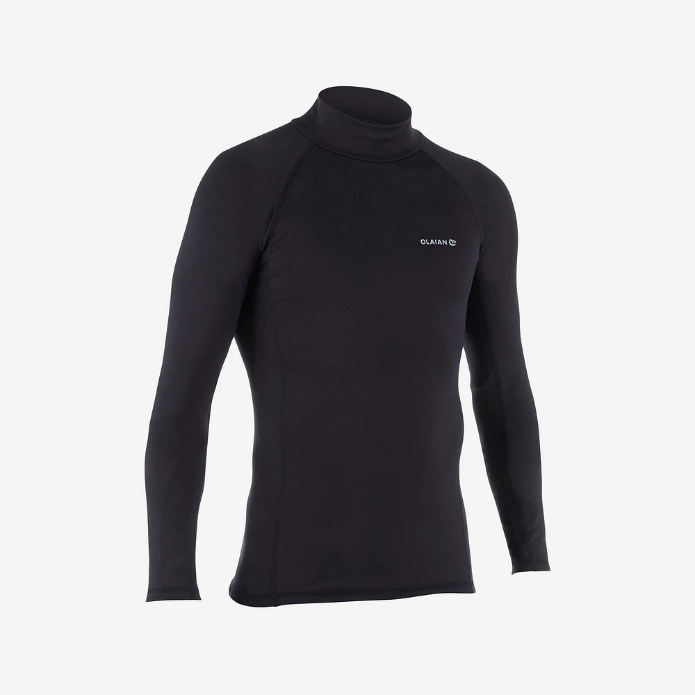 Men’s Long-Sleeved Fleece Surf Top - 900 Black