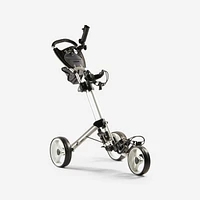 3-Wheel Compact Golf Trolley - Inesis 900 White