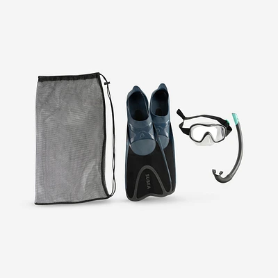 Snorkelling Set with Fins, Mask and Snorkel 100