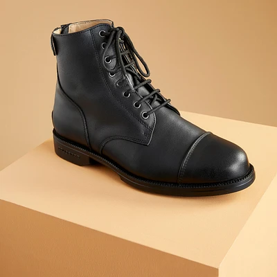 Horse Riding Lace-up Leather Boots - Paddock 560 Black