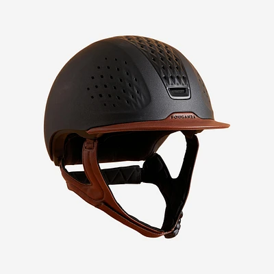 Horse Riding Helmet + Bag - 900 Brown/Black