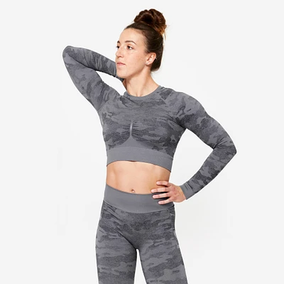 Women's Long-Sleeved Crop Top -FTS 900