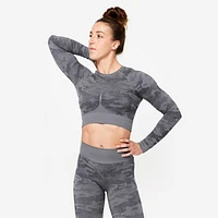 Women's Long-Sleeved Crop Top -FTS 900