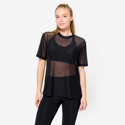 Women's Loose-Fit Fitness Mesh T-Shirt