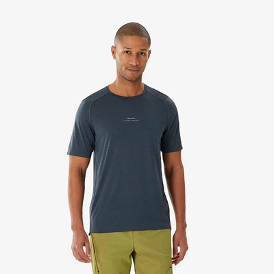 Men’s Short-Sleeved Mountain Hiking T-Shirt - MH 500 Grey