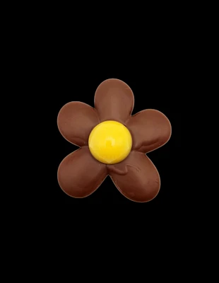 A-18x fleurs chocolat au lait, À emballer, délai 14 jours, disponible jusqu'à épuisement des stocks