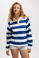 Oversized Collared Lounge Fleece Sweater