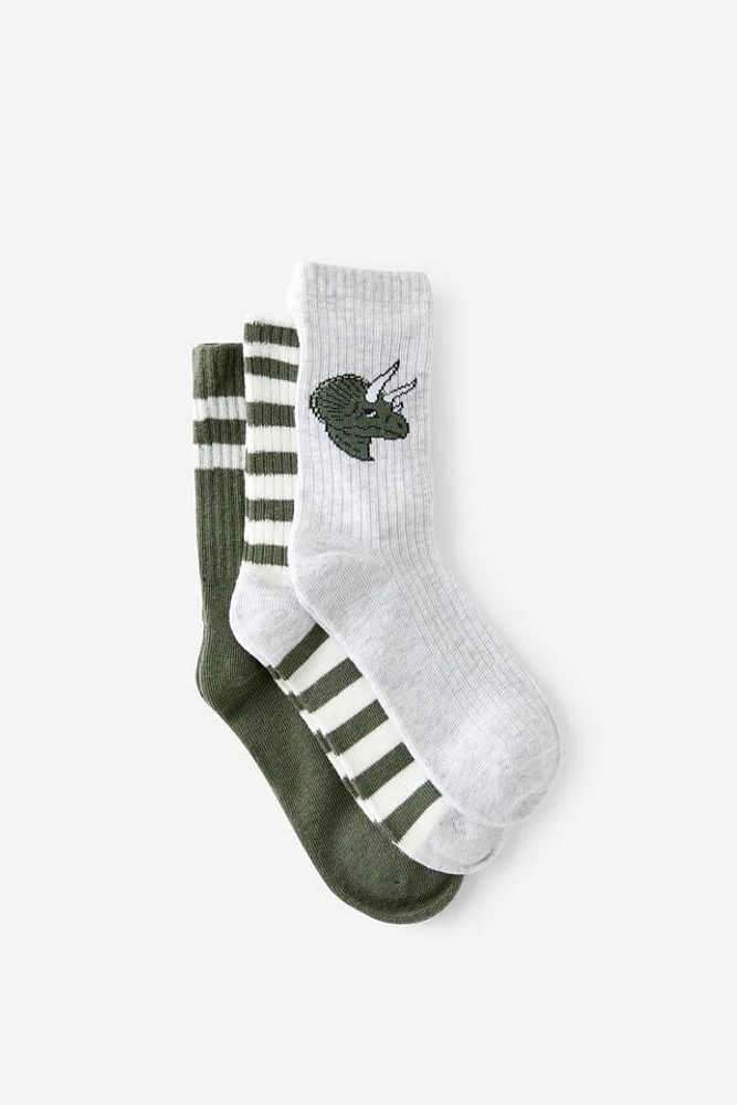 Kids 3Pk Crew Socks