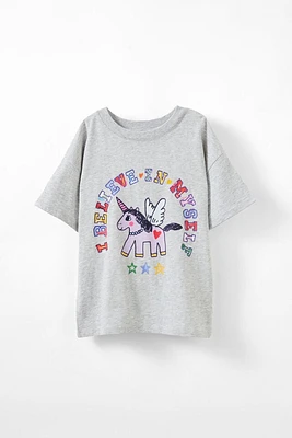I Scream Colour Drop Shoulder Short Sleeve Tee
