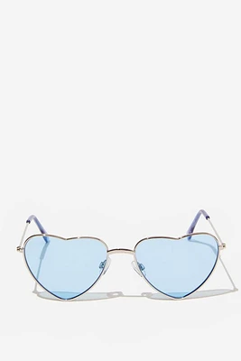 Kids Hayley Heart Metal Sunglasses