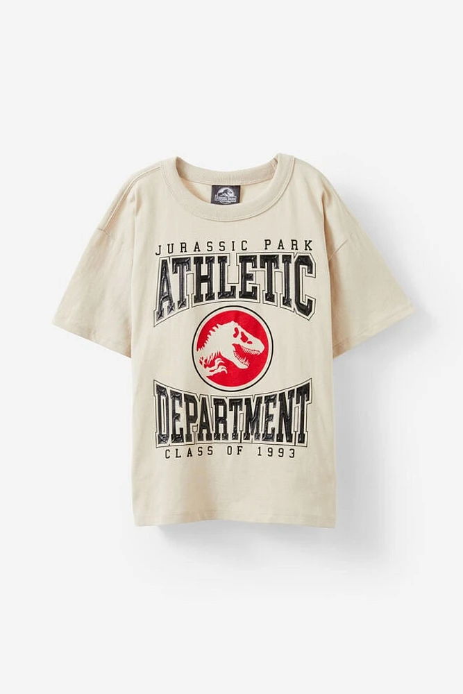 Jurassic Park Drop Shoulder Short Sleeve Tee