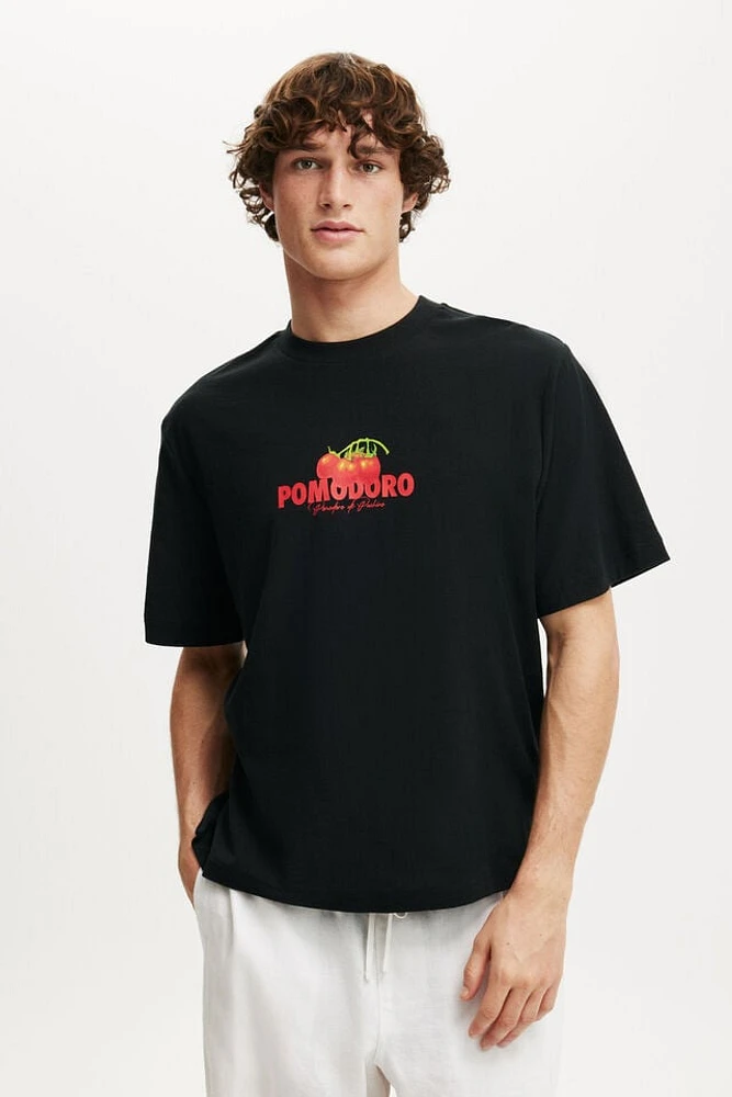 Cropped Fit Graphic T-Shirt