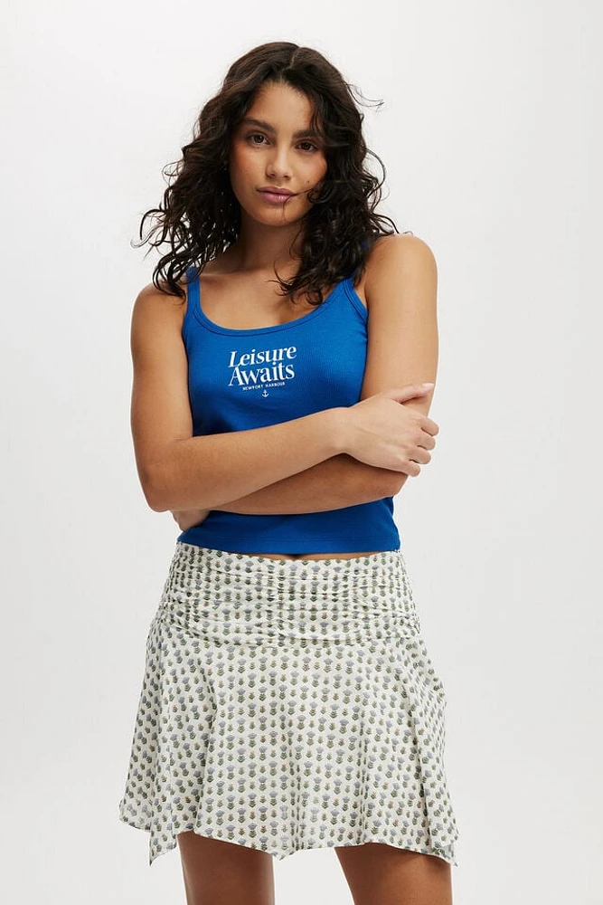 Georgie Hanky Hem Mini Skirt