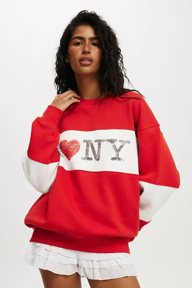 I Love NY Graphic Crew Sweatshirt