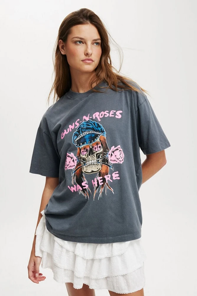 Guns N Roses Music Boxy Graphic Tee