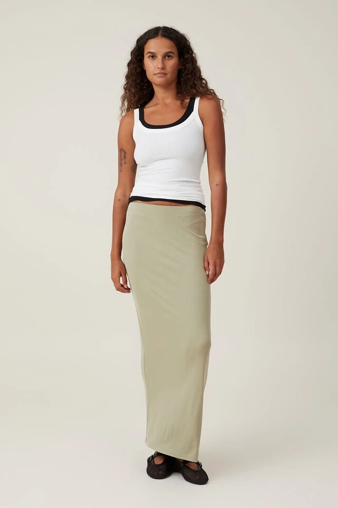 Staple Rib Maxi Skirt