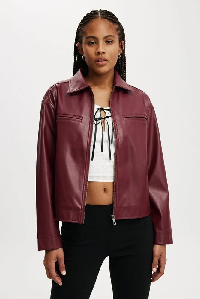 Ivy Faux Leather Jacket