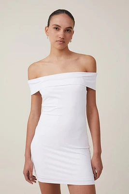 Off Shoulder Luxe Mini Dress