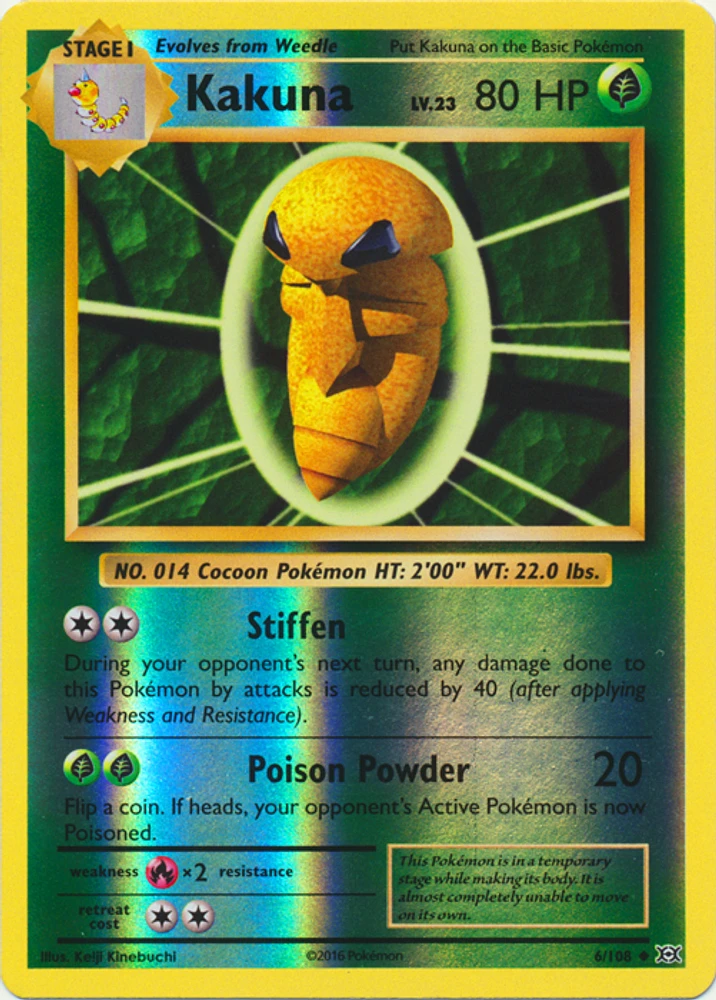 Kakuna - 6/108 - Uncommon - Reverse Holo