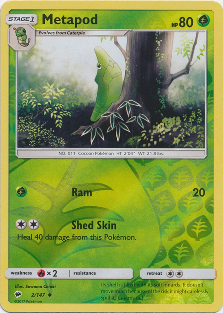 Metapod - 2/147 - Uncommon - Reverse Holo