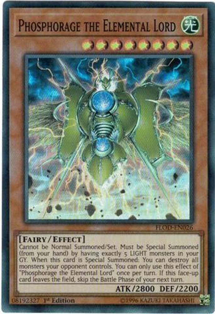 Phosphorage the Elemental Lord - FLOD-EN026 - Super Rare - 1st Edition