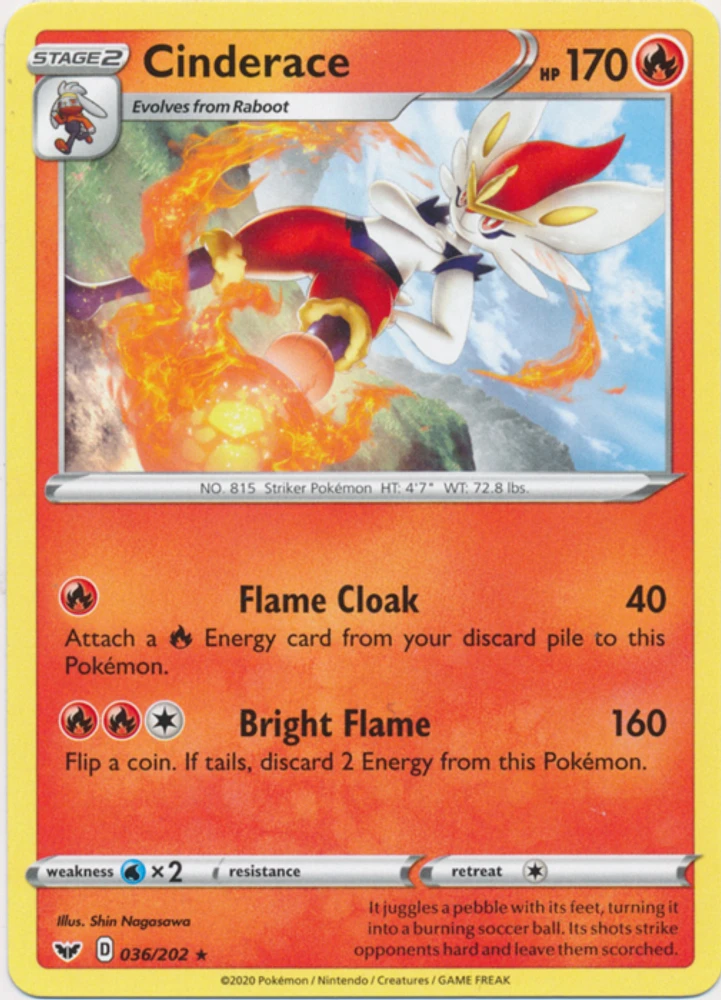 Cinderace - 036/202 - Rare