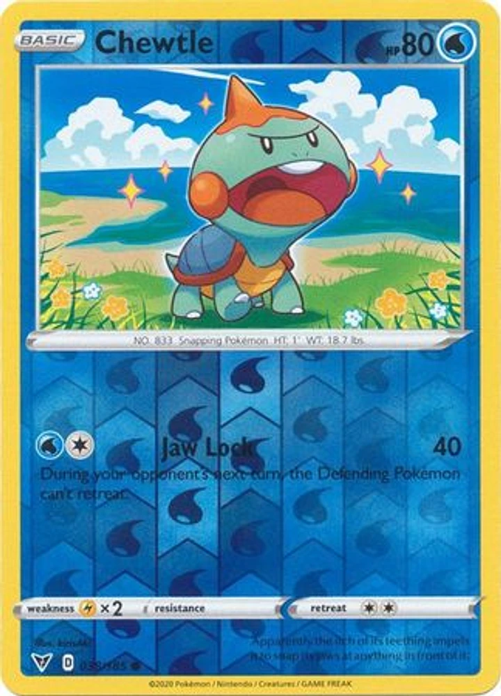 Chewtle - 038/185 - Common - Reverse Holo