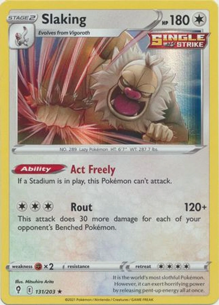 Slaking - 131/203 Holo Rare