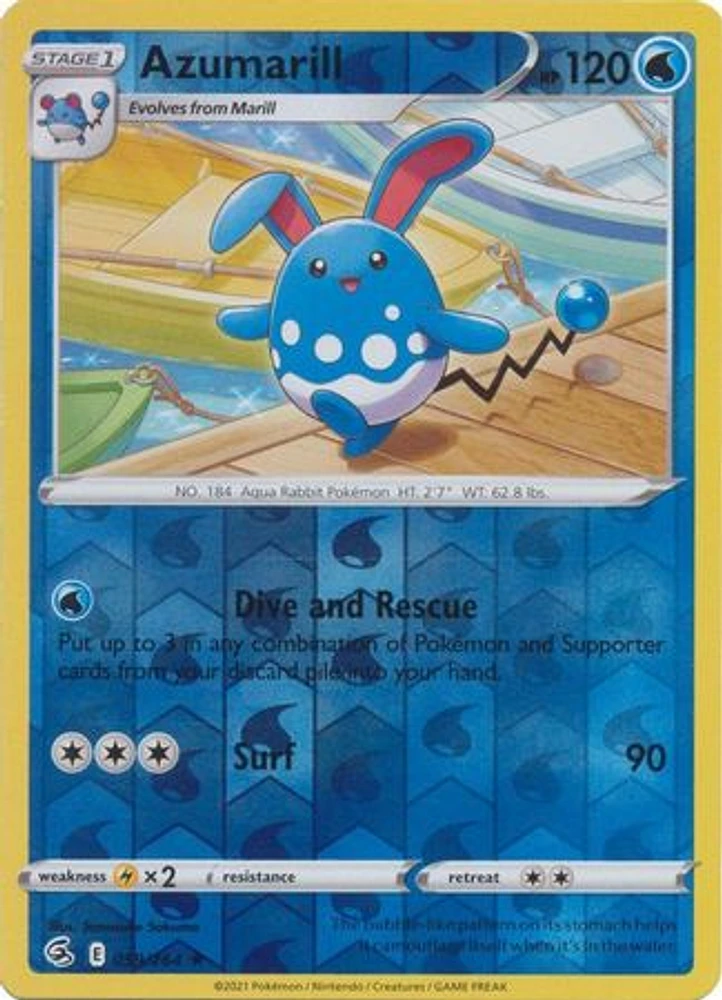 Azumarill - 059/264 - Rare - Reverse Holo