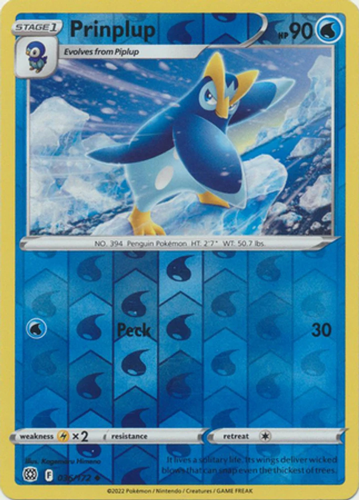 Prinplup - 036/172 - Uncommon - Reverse Holo