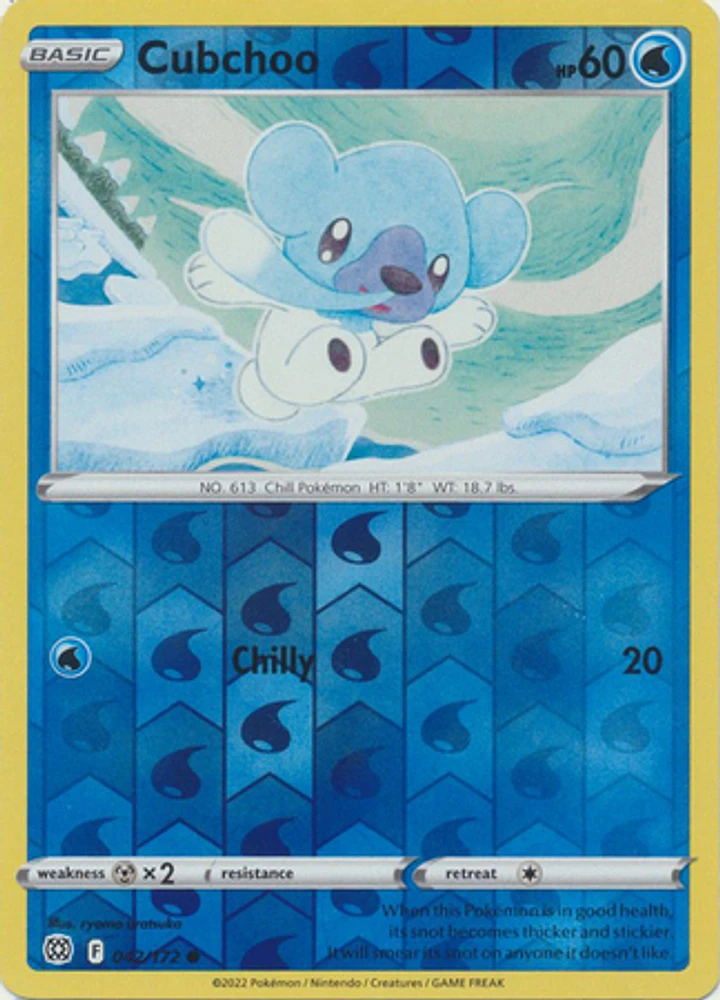 Cubchoo - 042/172 - Common - Reverse Holo